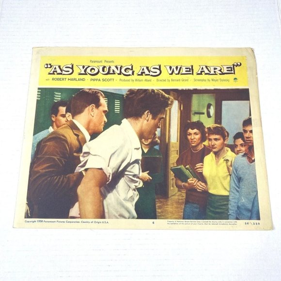 As Young as We Are 1958 Lobby Card Movie Poster Robert Harland Pippa Scott Drama - Picture 1 of 6